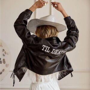 12th Tribe Black Vegan Leather Jacket